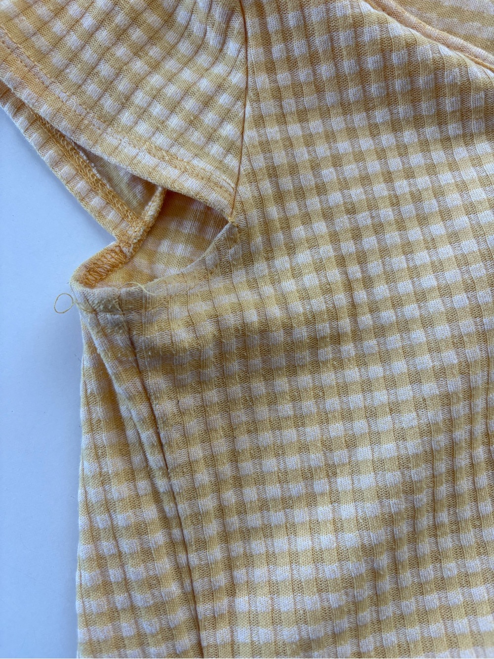 Madewell Gingham Bow-Front Tee - Picture 7 of 7